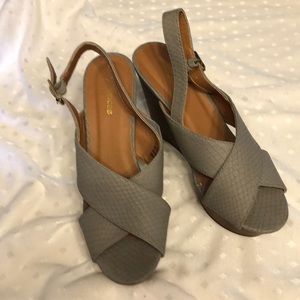 Maurices crisscross open toe wedge.Size 8. $14.